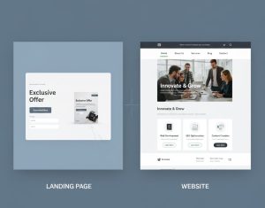 perbedaan landing page dan website