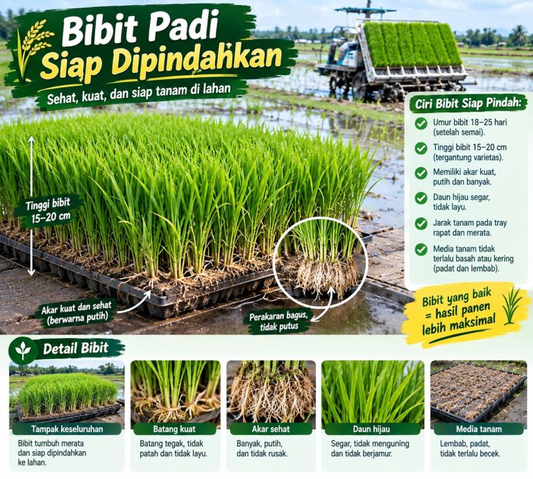 Bibit Padi Siap Dipindahkan